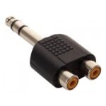 ADAPTADOR PLUG 6.5 (M) A 2 JACK RCA (H)