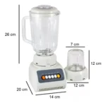 LICUADORA DELHI 650W JARRA VIDRIO BLANCO