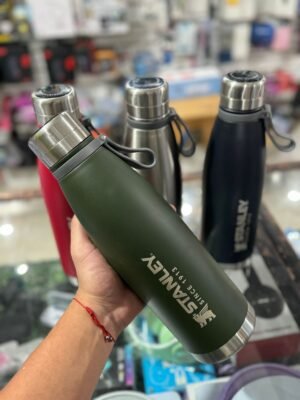 BOTELLA TERMICA SIMIL STANLEY VERDE 1.2LTS CON TIRITA Y SENSOR DE TEMPERATURA