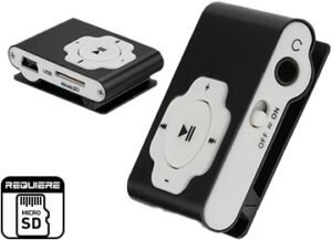 REPRODUCTOR MP3 SHUFFLE MICROSD SIN MEMORIA SIN DISPLAY – NO INCLUYE CABLE MINIUSB DE CARGA