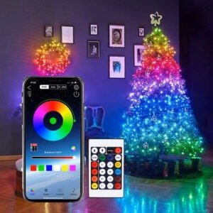 TIRA LED LUZ RGB SMART BLUETOOTH LARGO 5 MTS APP CONTROL REMOTO 5V USB NAVIDAD ARBOLITO