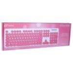 TECLADO SLIM NOGA ROSA NKB-580
