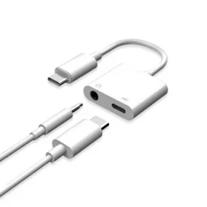 ADAPTADOR P/ AURICULAR 3.5MM Y CARGADOR TYPE C CARGA RÁPIDA PD IK-A009 IBEK