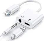 ADAPTADOR P/ AURICULAR 3.5MM Y CARGADOR LIGHTNING CARGA RÁPIDA PD IK-A010 IBEK