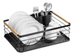 SECAPLATOS EXCURRIDOR ORYX CON BANDEJA Y CUBIERTERO NEGRO