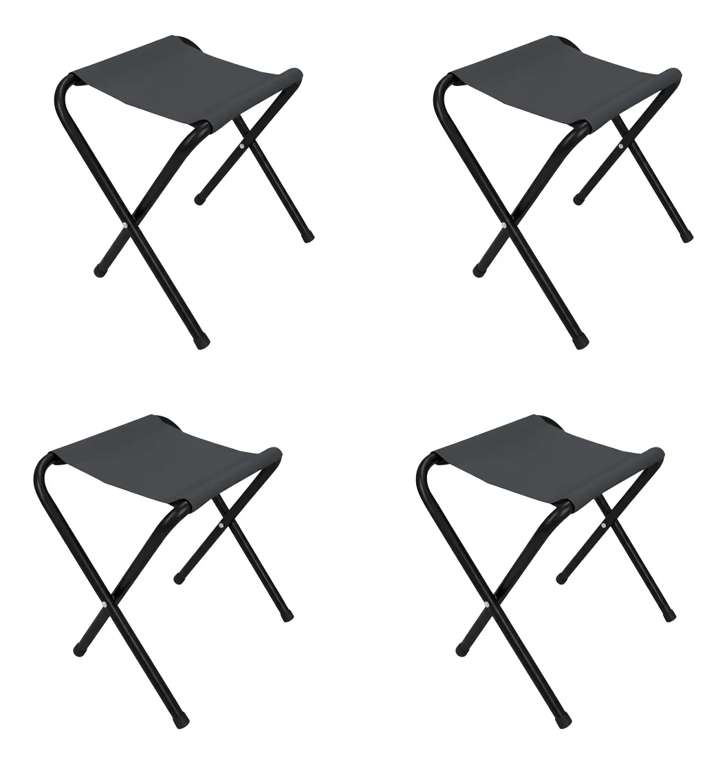 MESA PLEGABLE ALUMINIO ALTURA REGULABLE REFORZADA KTO CON 4 BANQUETAS NEGRO - Imagen 3