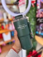 VASO TERMICO COFFEE CON TAPA Y PICO  500ML VERDE